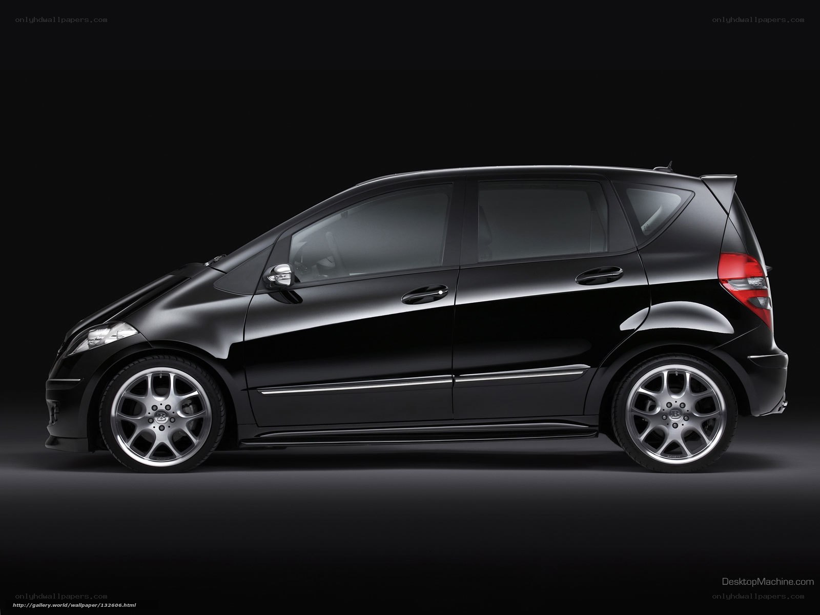 black mercedes-benz a-class