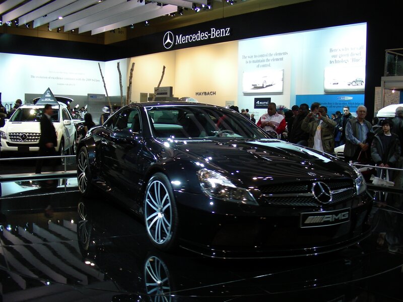 Black Mercedes-Benz AMG on display