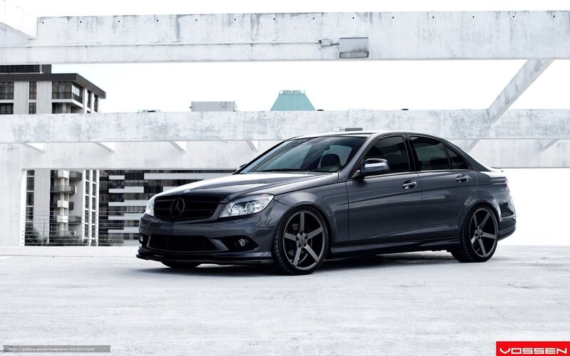 Black Mercedes-benz C-class — Gray
