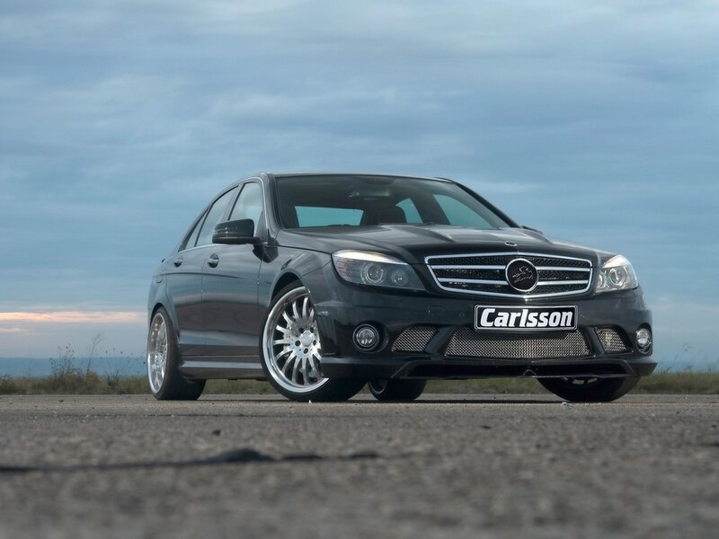 Black Mercedes-Benz C-Class with Carlsson body kit