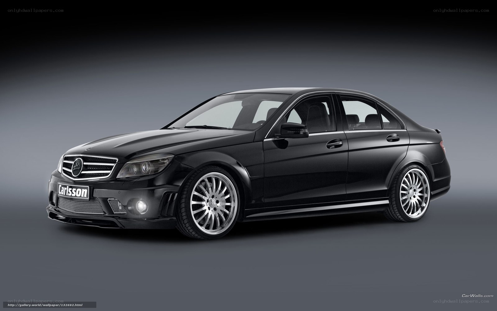 black mercedes-benz c-class