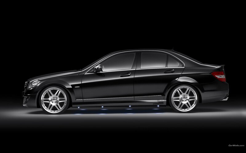 black mercedes-benz c63 amg