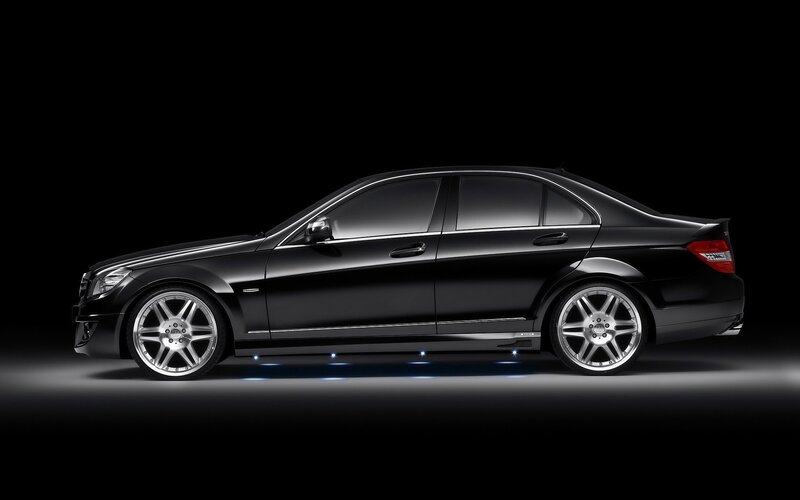 black mercedes-benz c63 amg