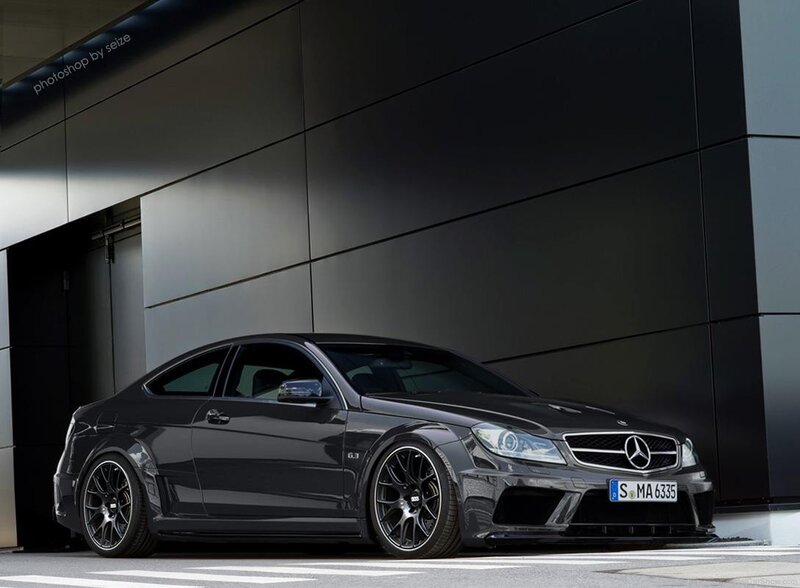 Black Mercedes-Benz C63 AMG Coupe