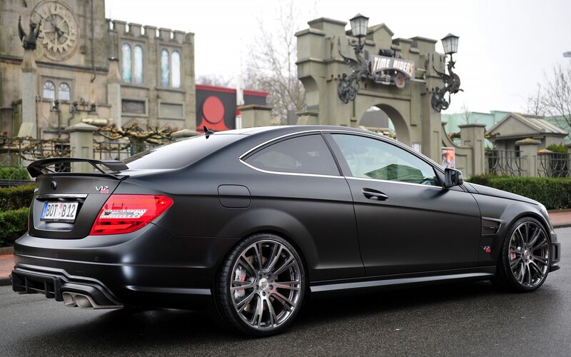 Black Mercedes-Benz C63 AMG Coupe