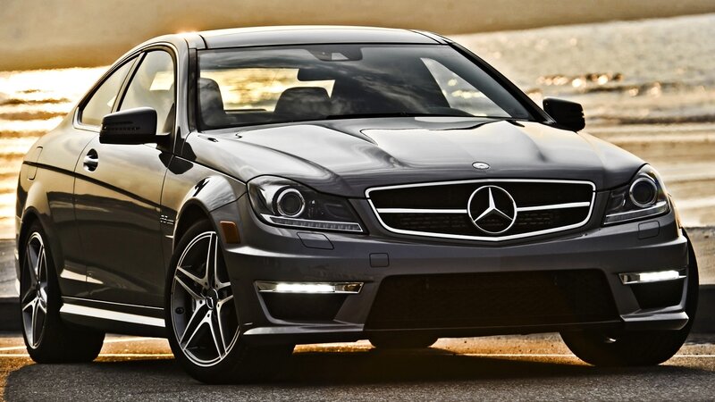 Black Mercedes-Benz C63 AMG Coupe
