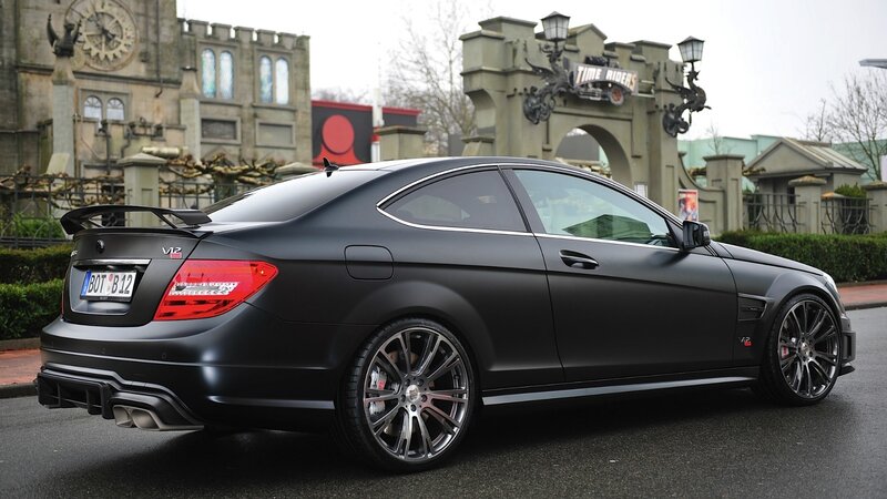 Black Mercedes-Benz C63 AMG Coupe