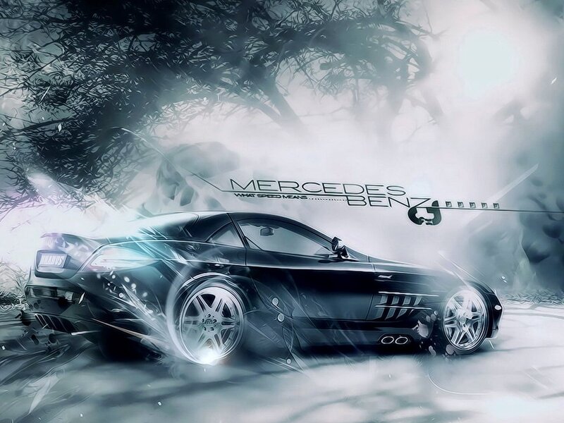 Black Mercedes-benz Car — Dramatic, Digital Art