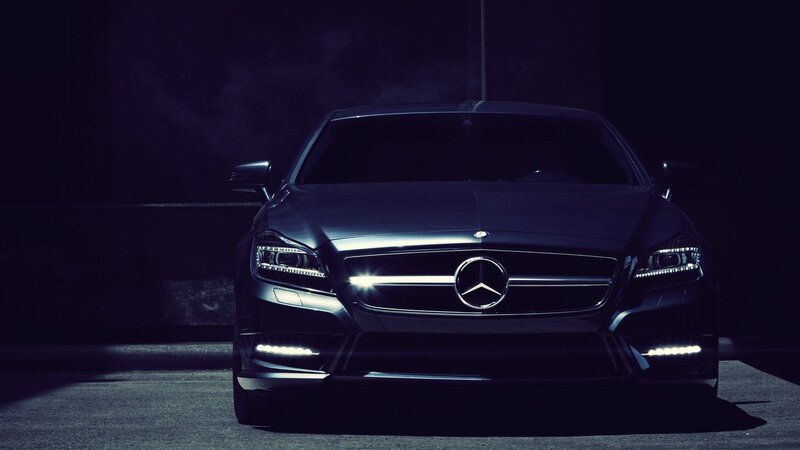 Black Mercedes-benz Car — Dramatic, Night