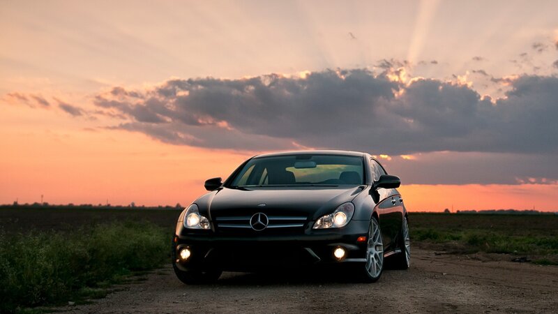 Black Mercedes-benz Car — Orange