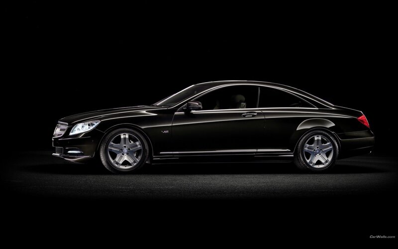 black mercedes-benz cl600