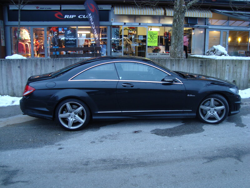 Black Mercedes-Benz CL63 AMG parked