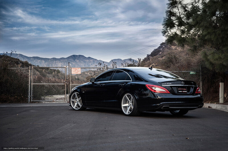 Black Mercedes-Benz CLS — Dramatic, Afternoon