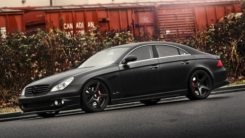 black mercedes-benz cls sedan