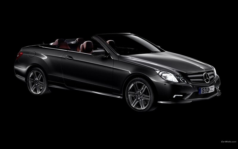 black mercedes-benz convertible