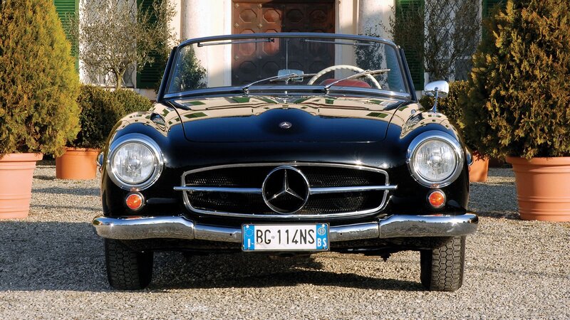 Black Mercedes-Benz convertible