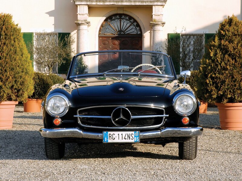 Black Mercedes-Benz convertible