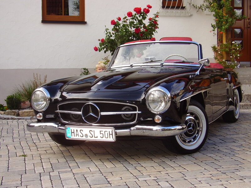 Black Mercedes-Benz convertible