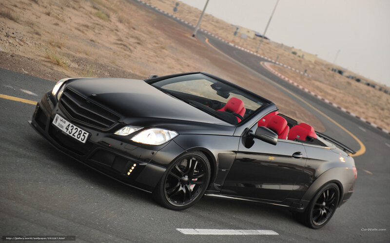 Black Mercedes-Benz convertible on track