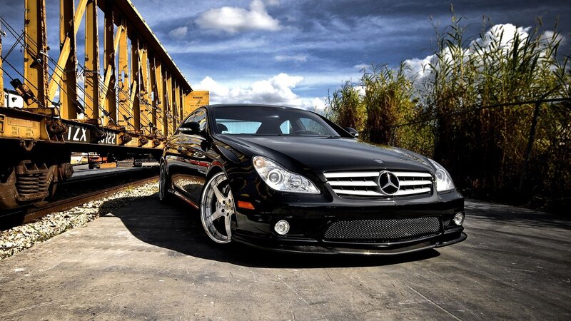 Black Mercedes-benz Coupe — Dramatic, Afternoon