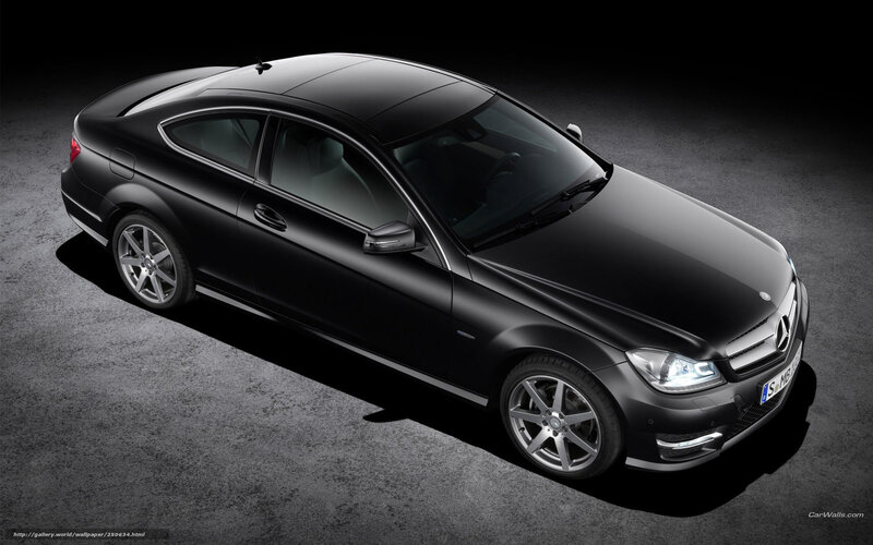 Black Mercedes-benz Coupe — Dramatic, Photograph, Car, Headlights