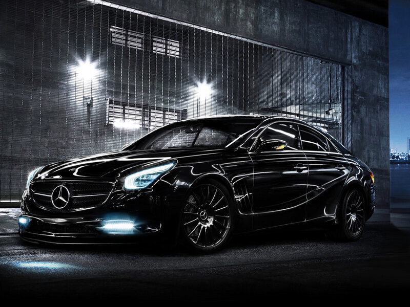 Black Mercedes-benz Coupe — Dramatic