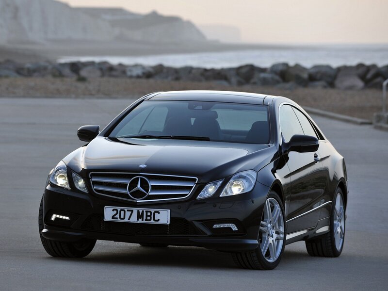 Black Mercedes-benz Coupe — Serene, Sunset