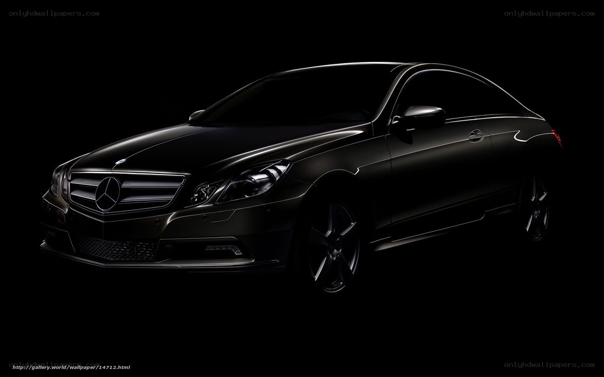 black mercedes-benz coupe