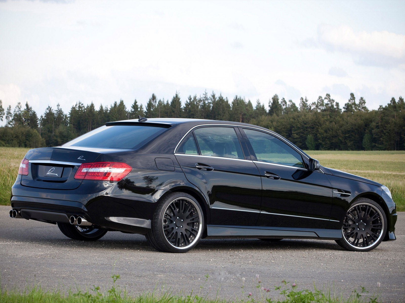 black mercedes-benz e-class sedan