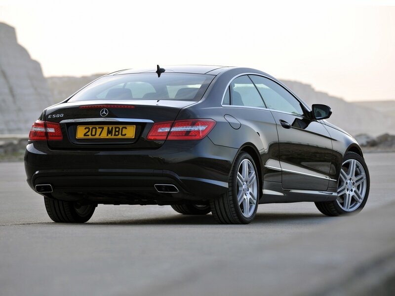 Black Mercedes-benz E500 — Calm, Sunset