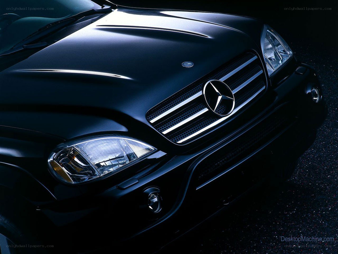 Black Mercedes-Benz front view