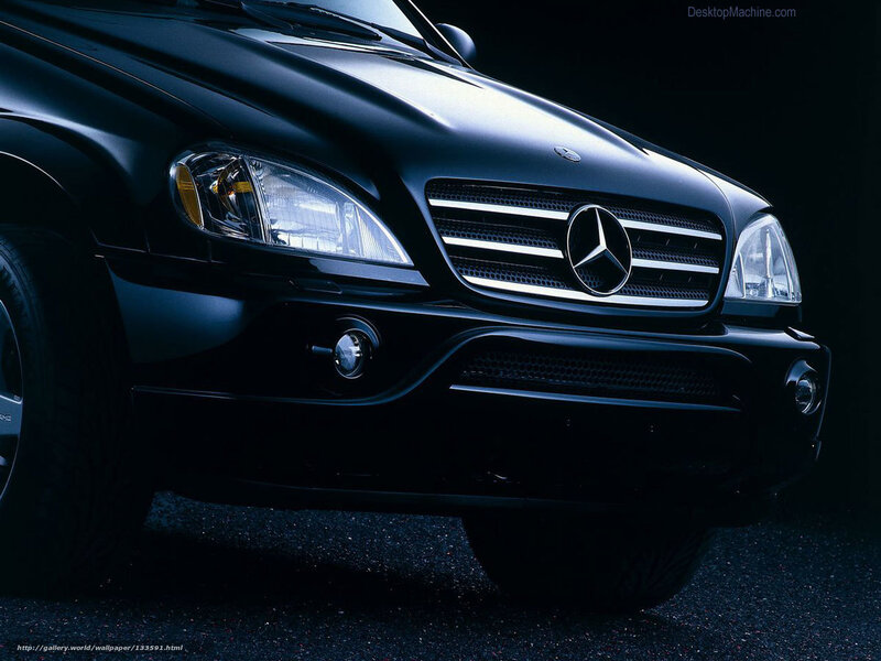 Black Mercedes-Benz front view