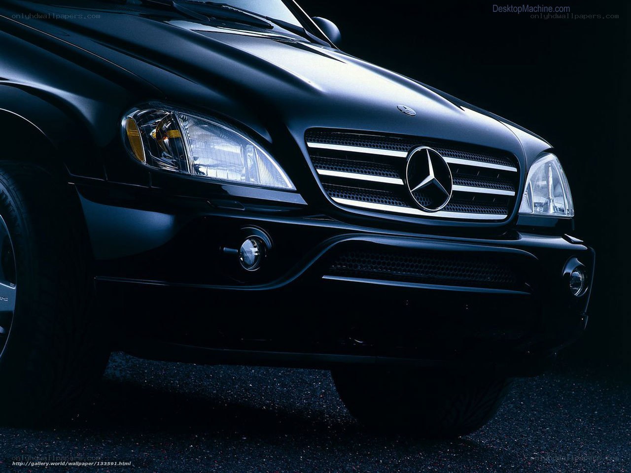 Black Mercedes-Benz front view
