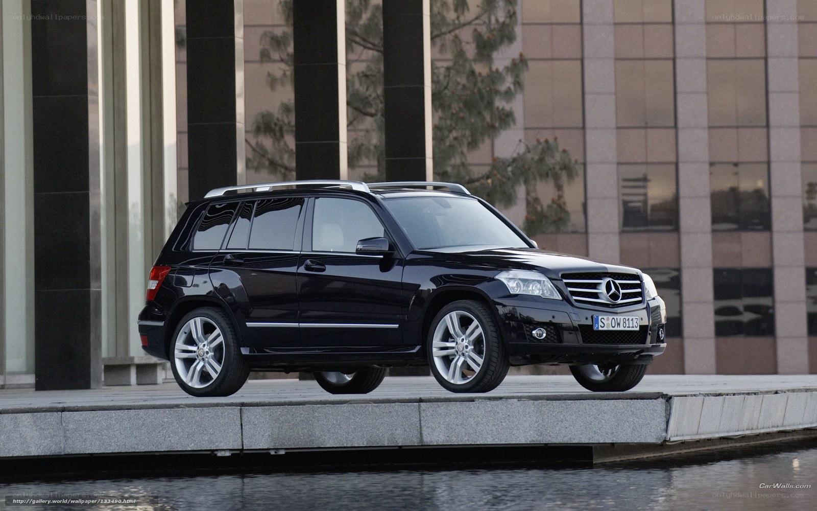 Black Mercedes-Benz GLK parked