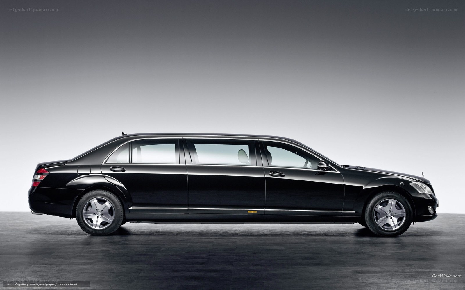 black mercedes-benz limousine