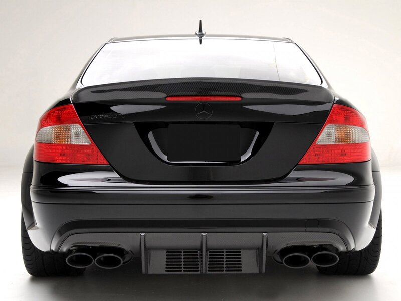 black mercedes-benz rear view