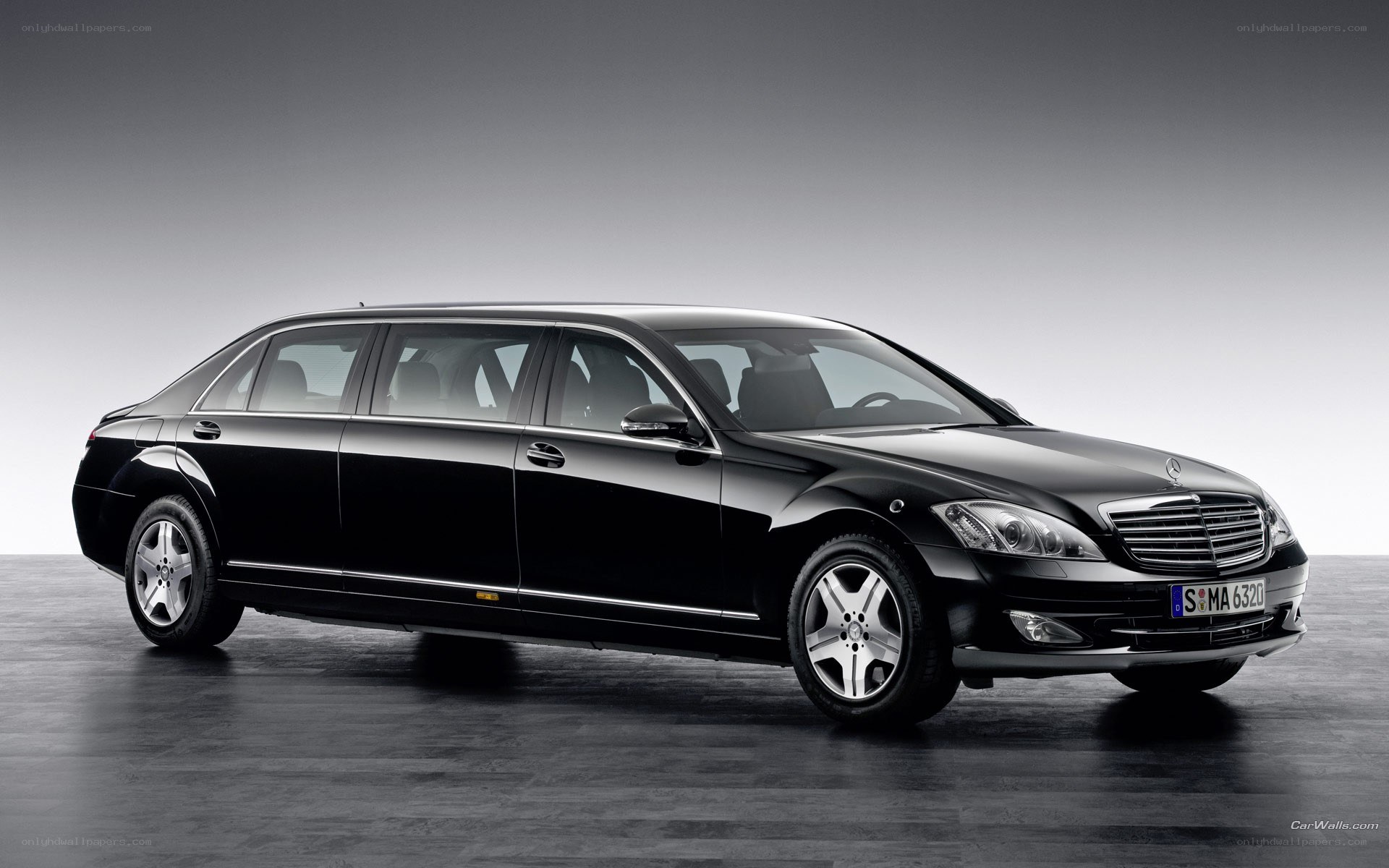black mercedes-benz s-class