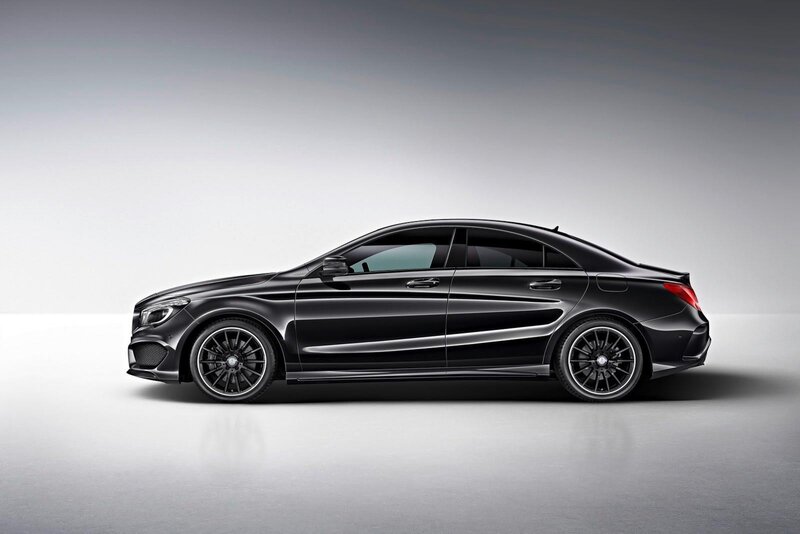 black mercedes-benz sedan