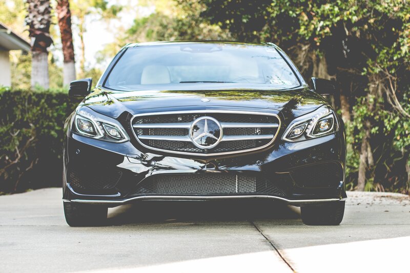 Black Mercedes-Benz sedan