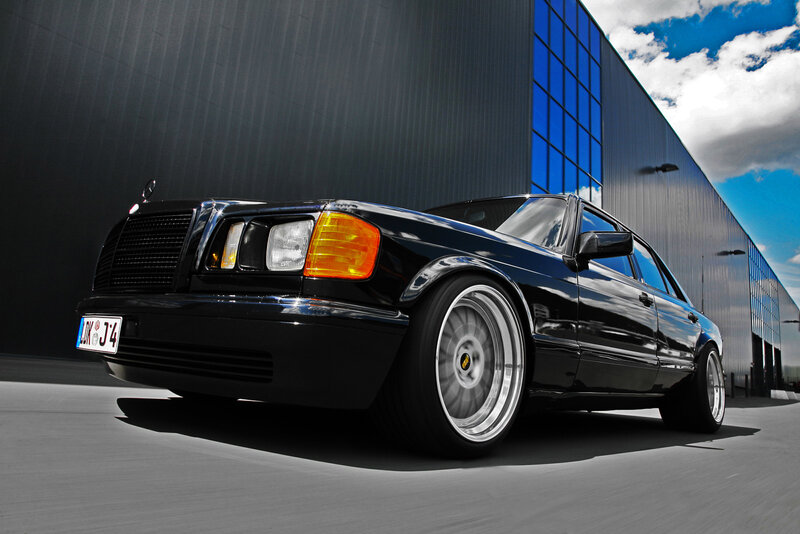 Black Mercedes-benz Sedan — Dramatic, Afternoon