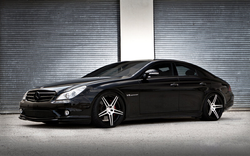 Black Mercedes-benz Sedan — Dramatic, Photograph