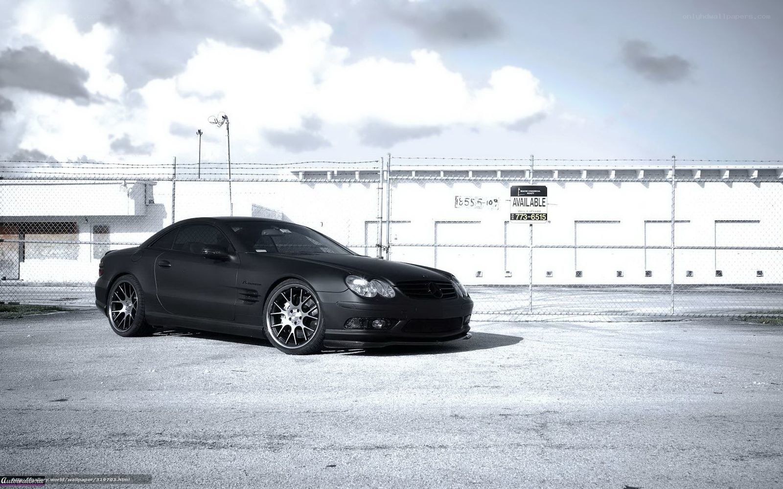 black mercedes-benz sl55 amg