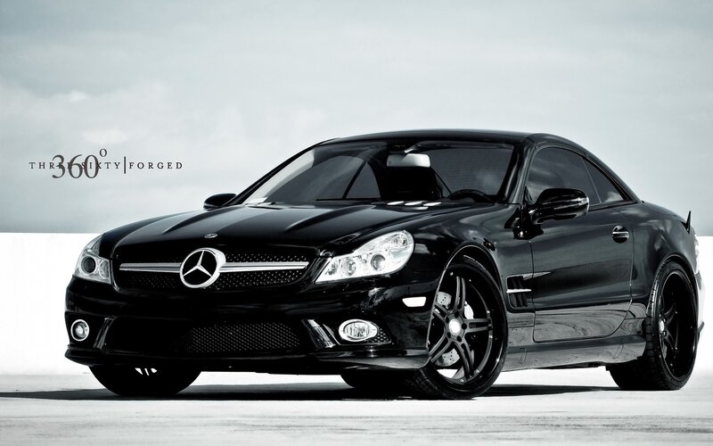 Black Mercedes-Benz SL55 AMG