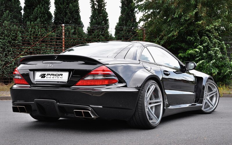 black mercedes-benz sl55 amg