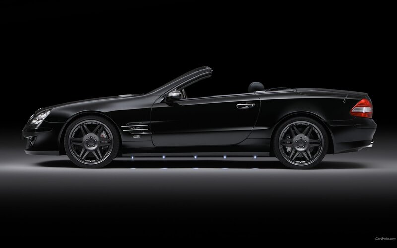 black mercedes-benz sl55 amg