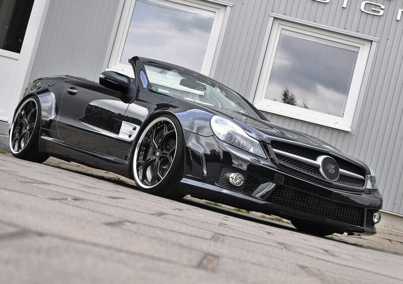 black mercedes-benz sl55 amg convertible