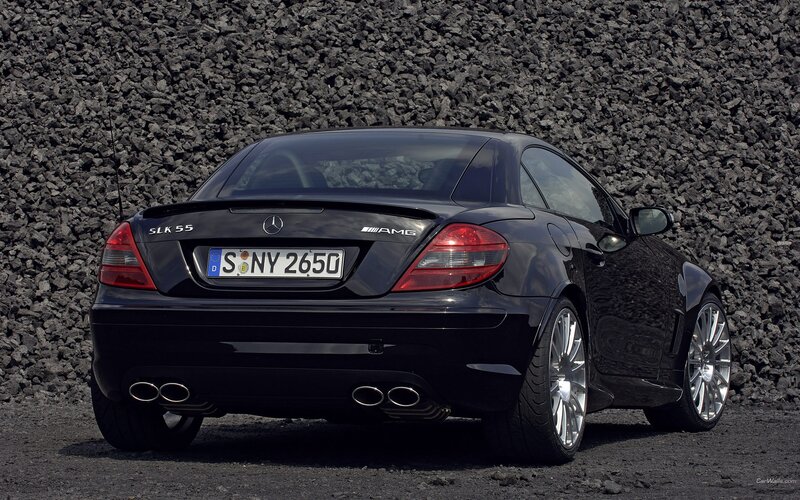 Black Mercedes-Benz SLK 55 AMG