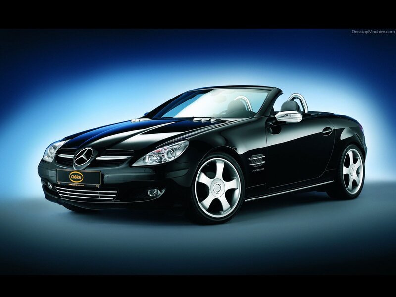 black mercedes-benz slk convertible