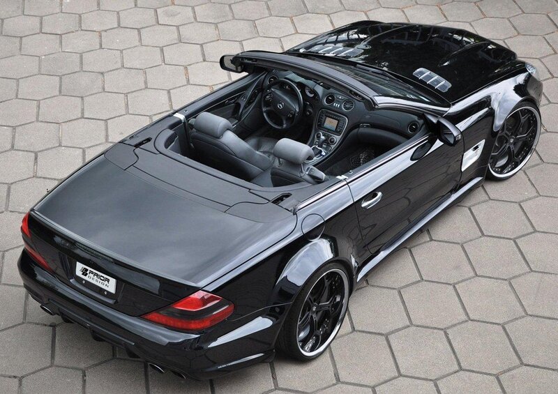 Black Mercedes-Benz SLK convertible