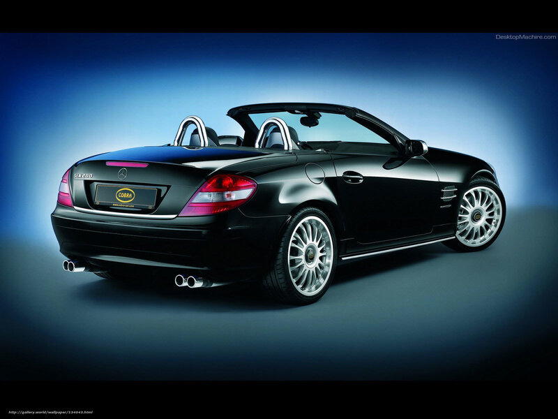 Black Mercedes-Benz SLK200 Convertible